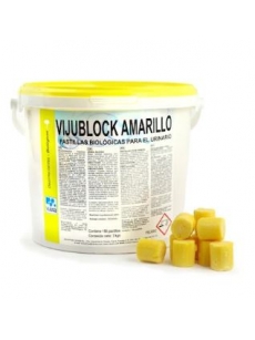 Kvapnios pisuarų tabletės VIJUBLOCK AMARILLO 20gr. 150 vnt.