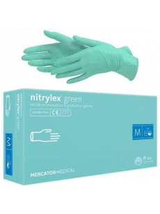 Pirštinės nitrilo žalios MERCATOR Green 100vnt. S,M, L